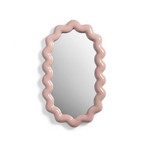 Miroir mural Zigzag Blush, rose, longueur 52,5 cm - &Klevering