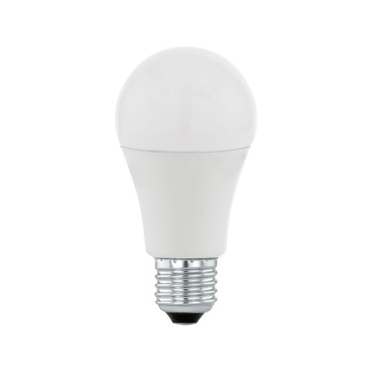 Bombilla LED E27 A60 9W, blanco cálido, opalino