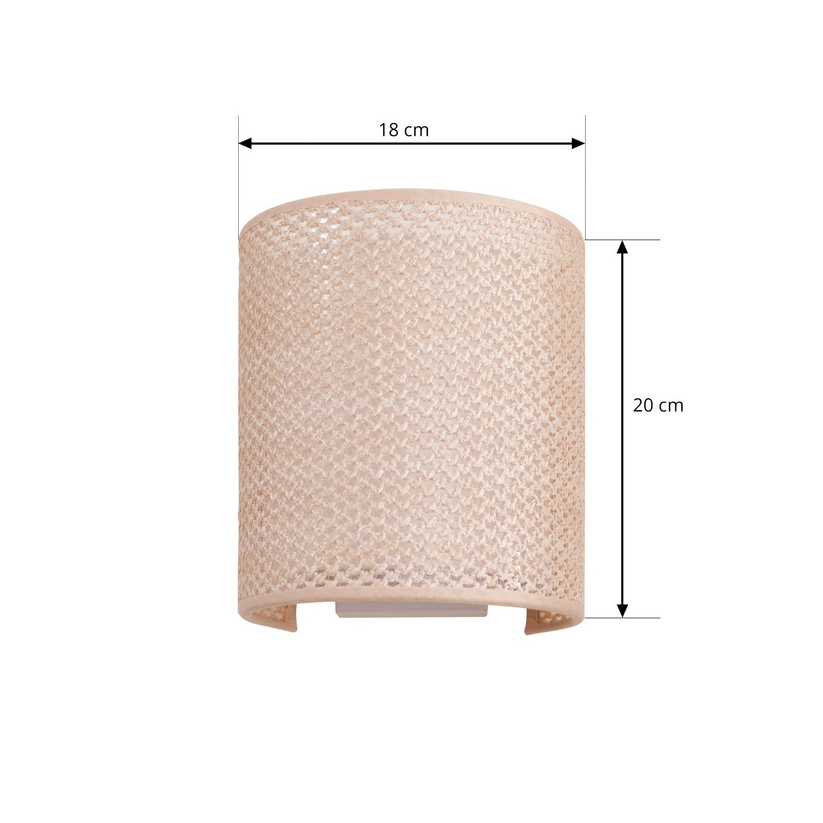 Lindby Wandleuchte Soula, 20 cm, beige, Kunststoff, E27