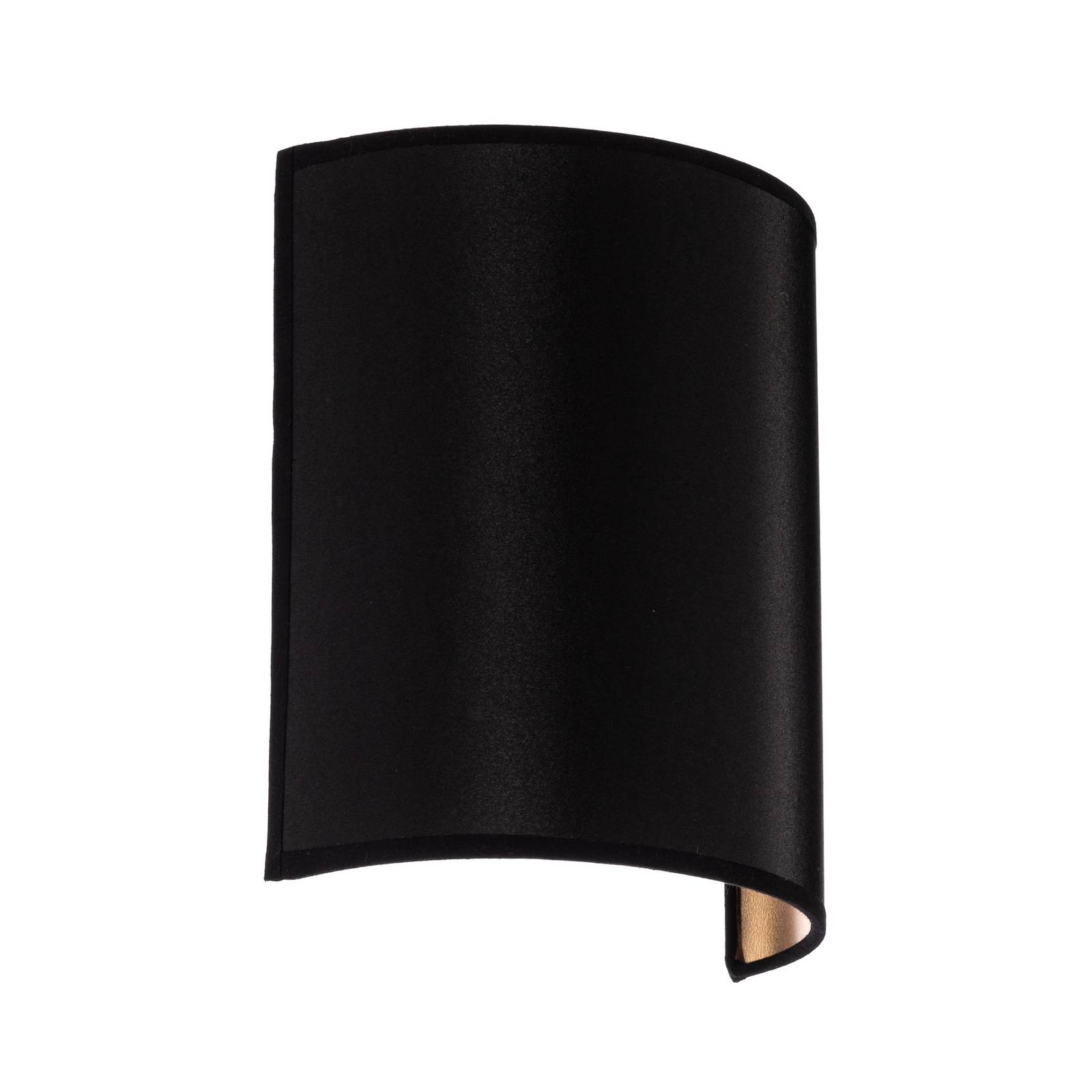 Wandleuchte Satin aus Atlas, schwarz/gold