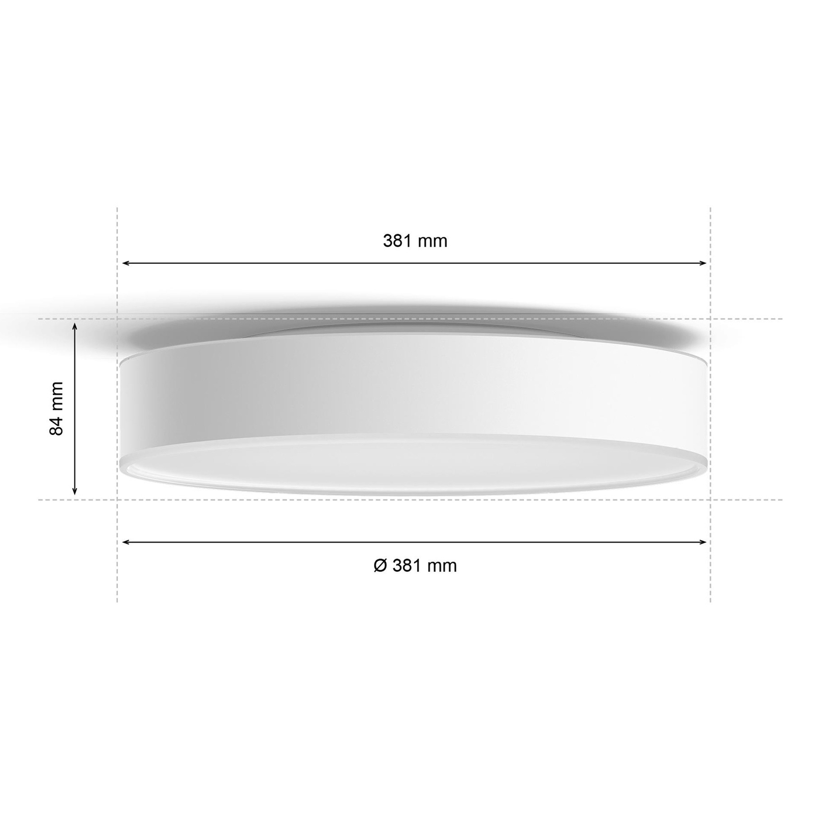 Philips Hue Enrave LED-taklampe 38,1 cm, hvit