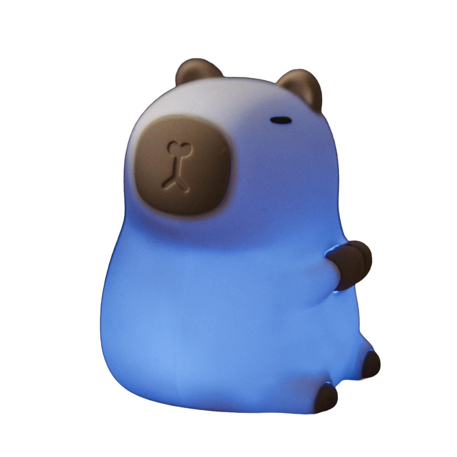 Capybara LED punjiva noćna svjetiljka, bijela/smeđa, 11 cm, RGB, osjetljiva na Capybara LED punjiva noćna svjetiljka, bijela/smeđa, 11 cm, RGB, osjetljiva na