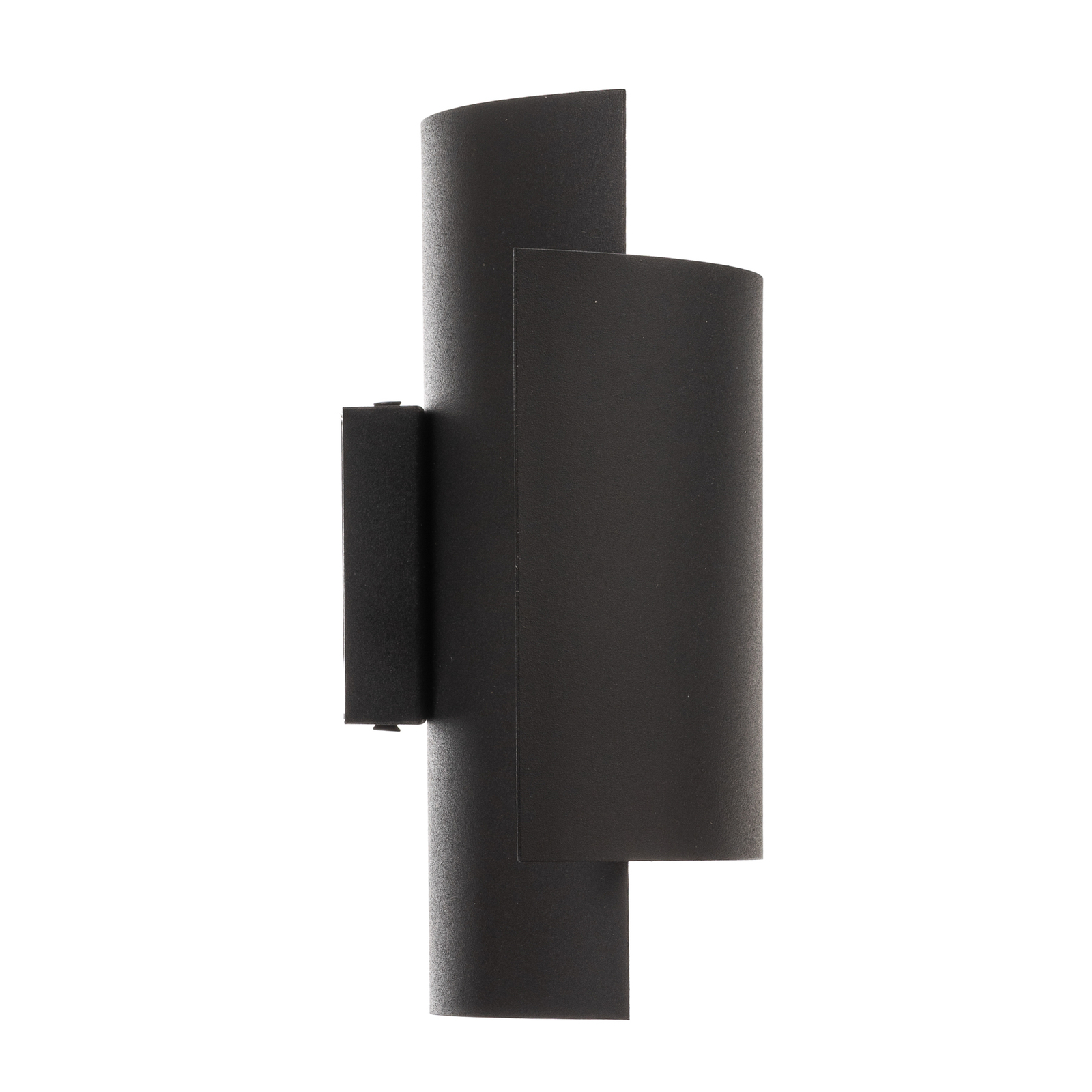 Wandlampe Pako aus zwei Stahlplatten in Schwarz
