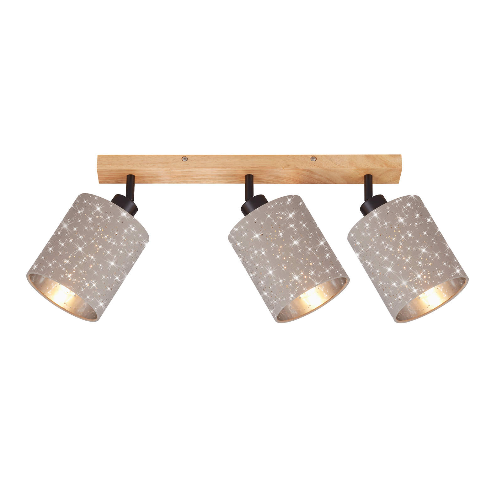 Faretto da soffitto Stofa, stelle, talpa, 3 luci