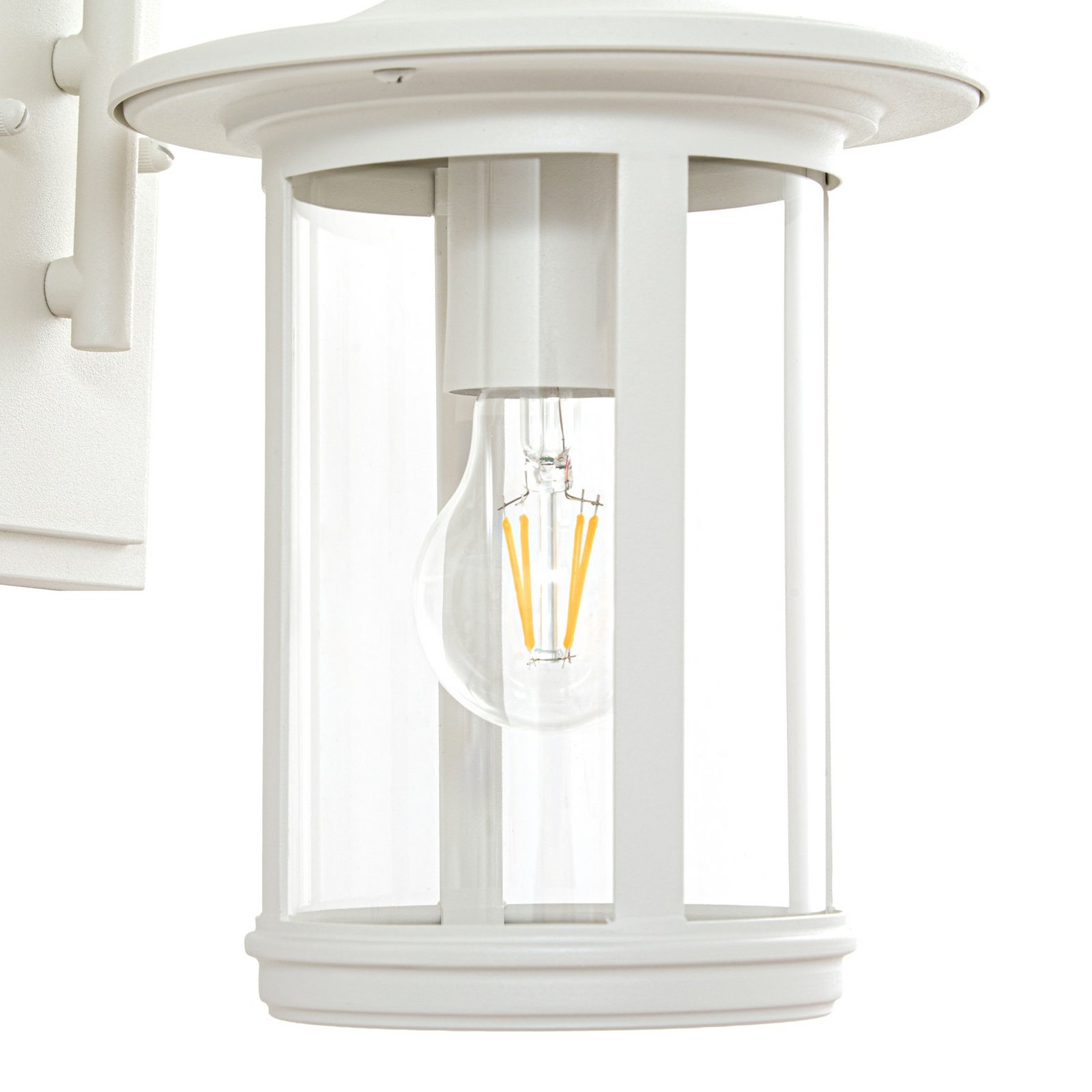 Zayn udendørs væglampe, højde 33 cm, glas, hvid, IP23 - Lindby Zayn udendørs væglampe, højde 33 cm, glas, hvid, IP23 - Lindby