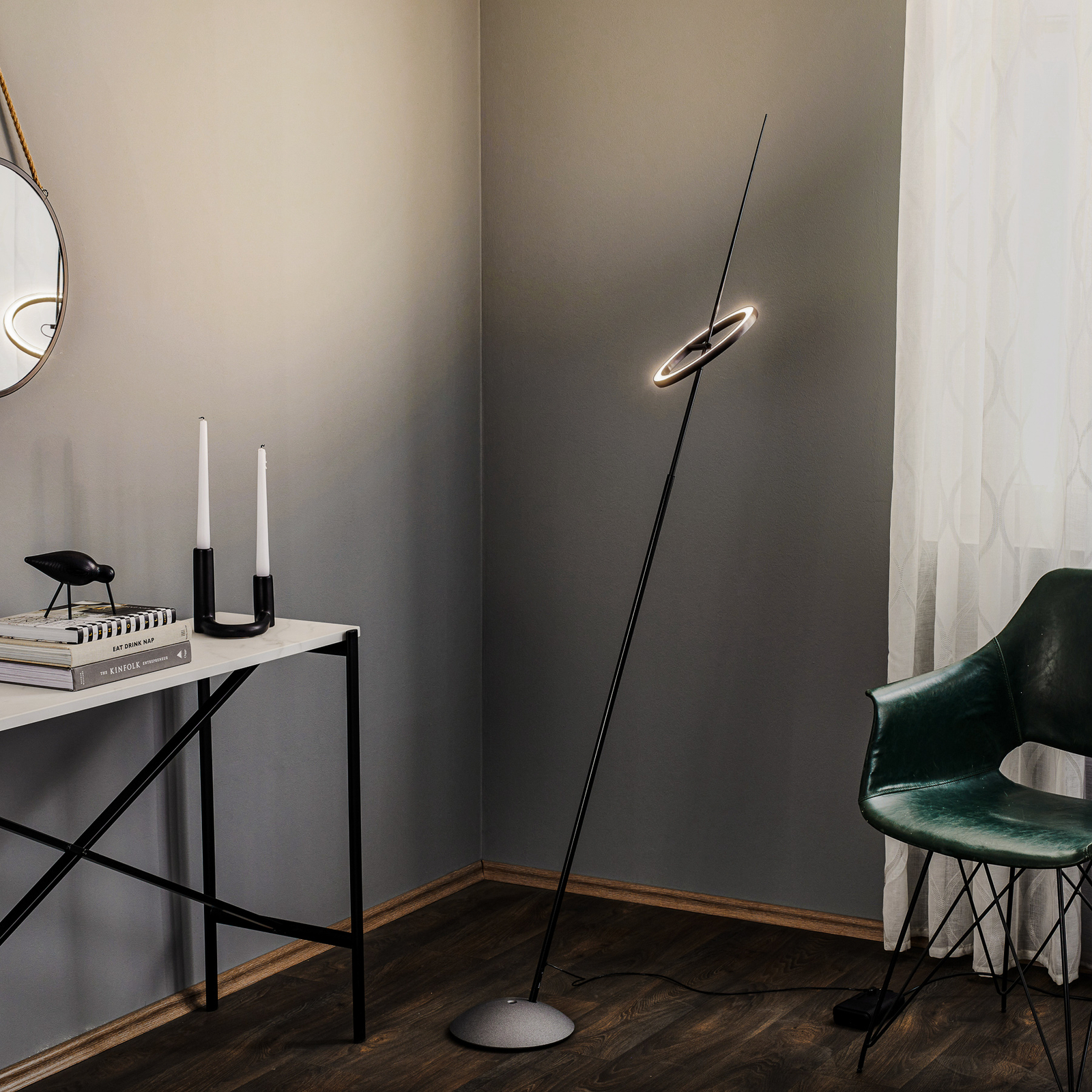 Ringelpiez Noir Lampadaire 100-240V - Ingo Maurer