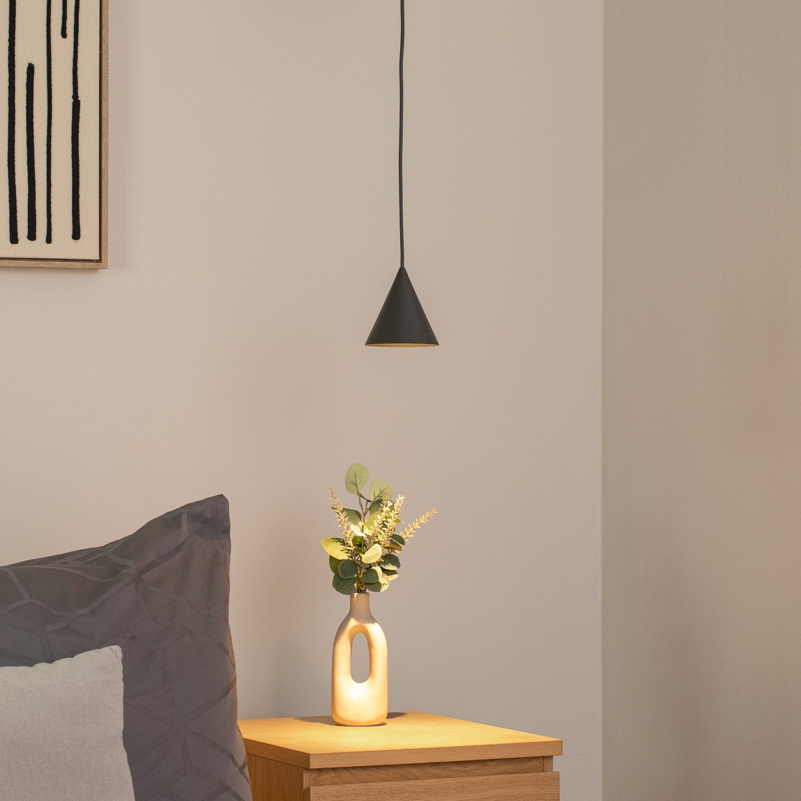 Suspension ZENITH, gris foncé, Ø 11 cm, métal, GU10