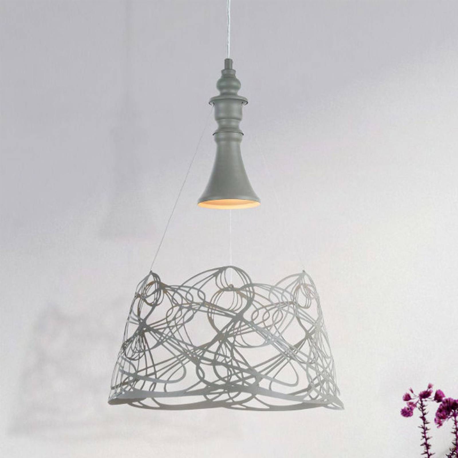 Lampa wisząca Elva szara