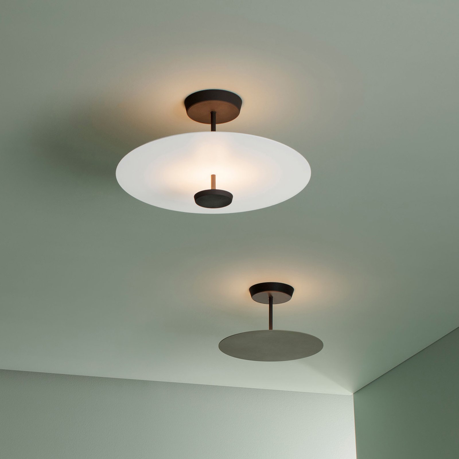 Vegen Pence minimum Vibia Flat LED plafondlamp 2-lamps wit DALI dim | Lampen24.be