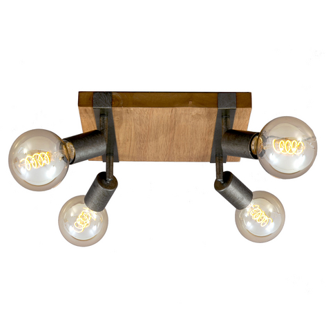 Taklampe Wood Basic, 4 lyskilder