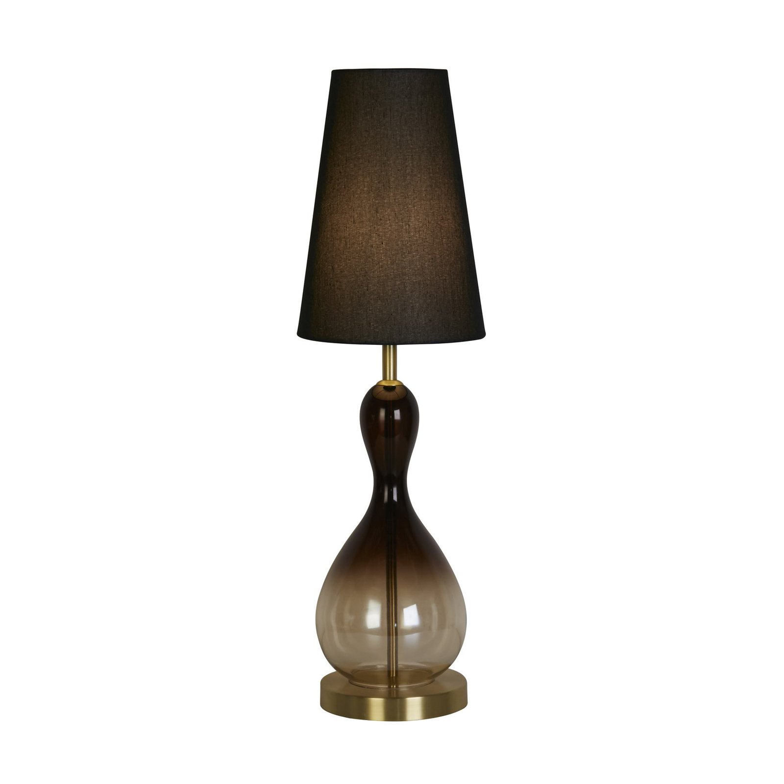 Marakesh table lamp black/smoke grey Height 67 cm textile/glass