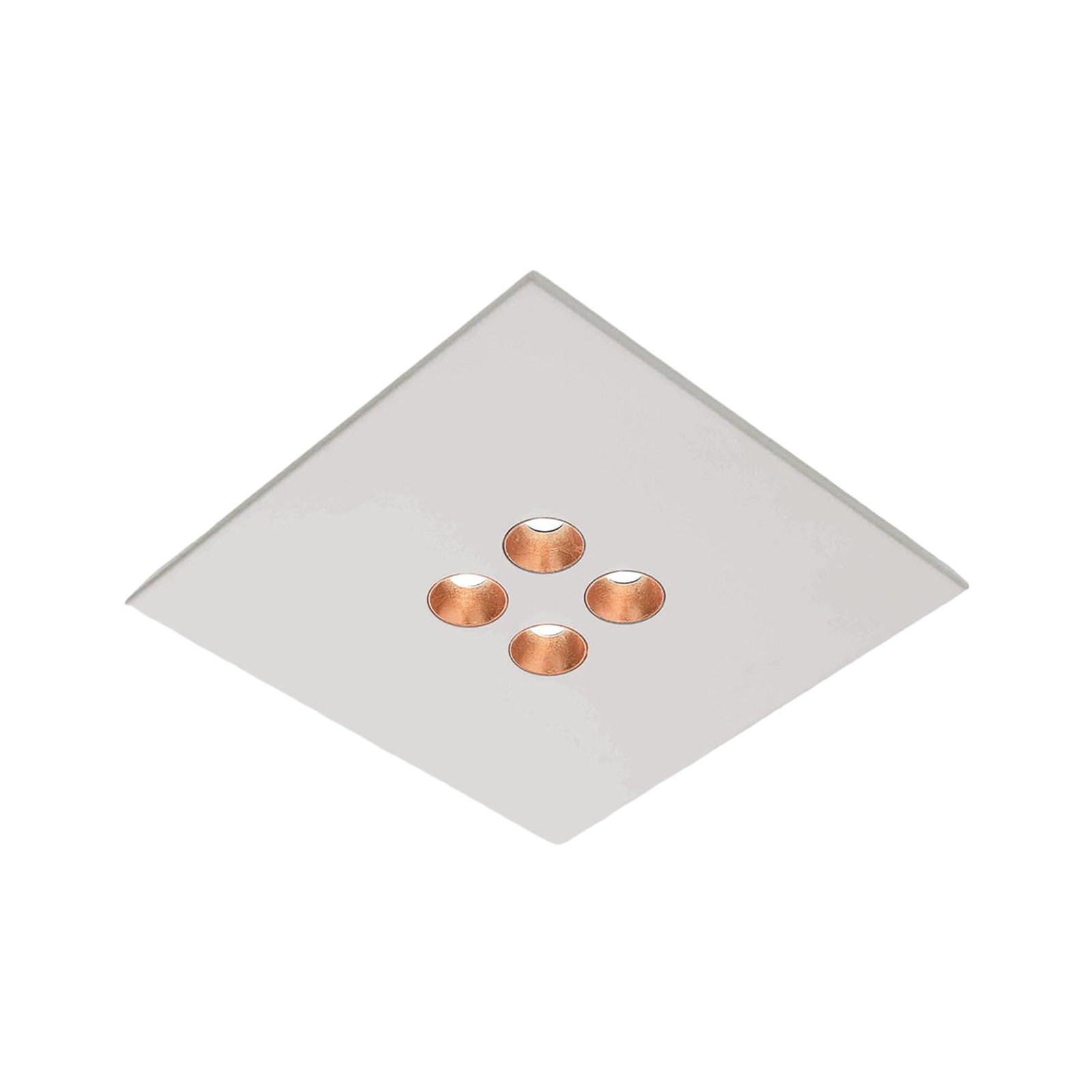 ICONE Confort - LED-kattovalaisin, valkoinen-kupari
