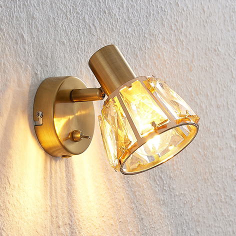 Lindby Kosta Applique avec interrupteur, laiton