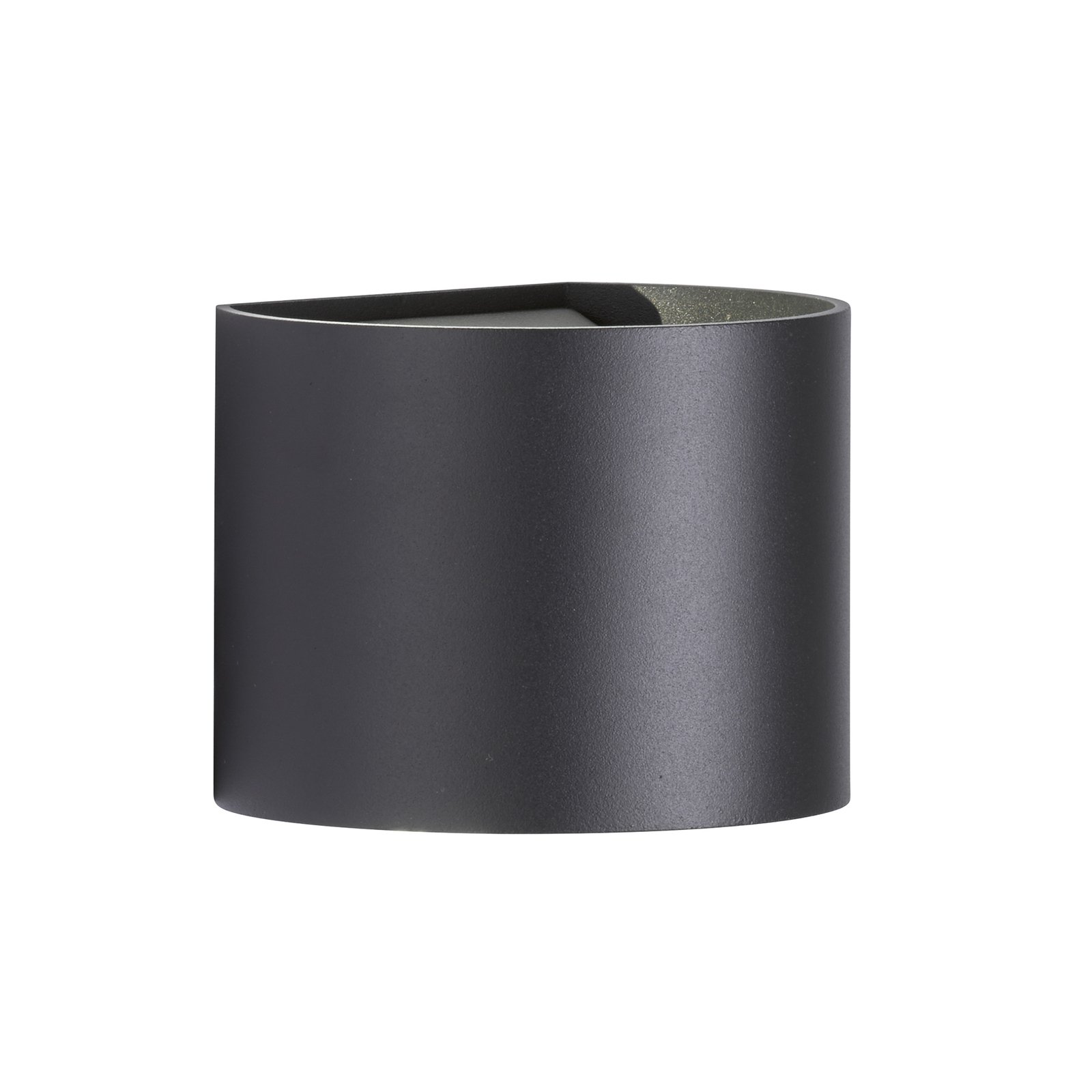 Vonkajšie nástenné svietidlo Matteo LED, čierne, šírka 14 cm, 2 svetlá.