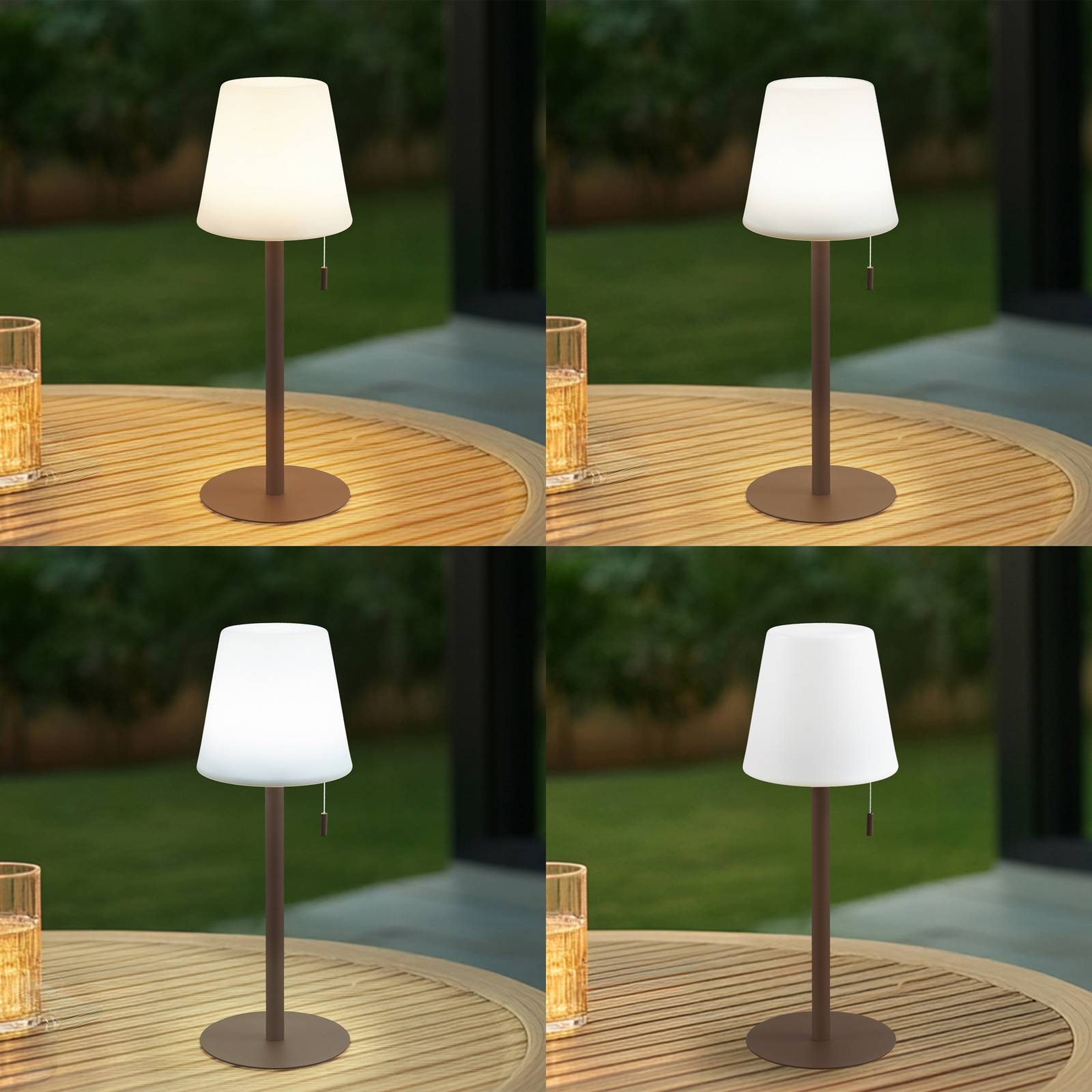Lampa akumulatorowa LED Lindby Azalea czarna aluminium CCT z regulacją