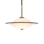 ORBIT hanging light, antique brass/opal, Ø 24 cm glass – Halo Design