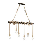 Lindby Pendellampe Hajo, 100 cm, sechsflammig, Tauseil