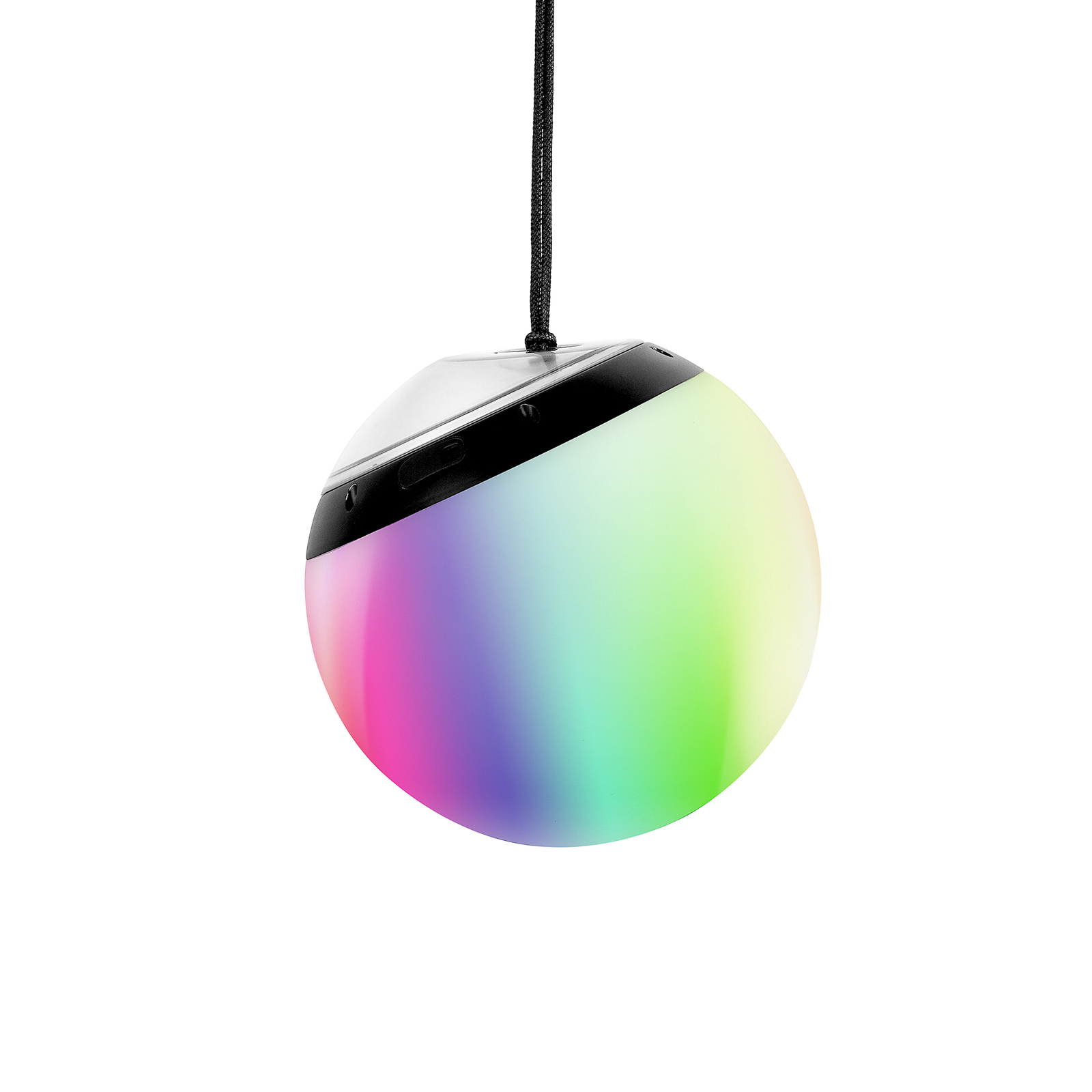 LED-kula tint Pendula solcell, IP44, vit, CCT, RGB