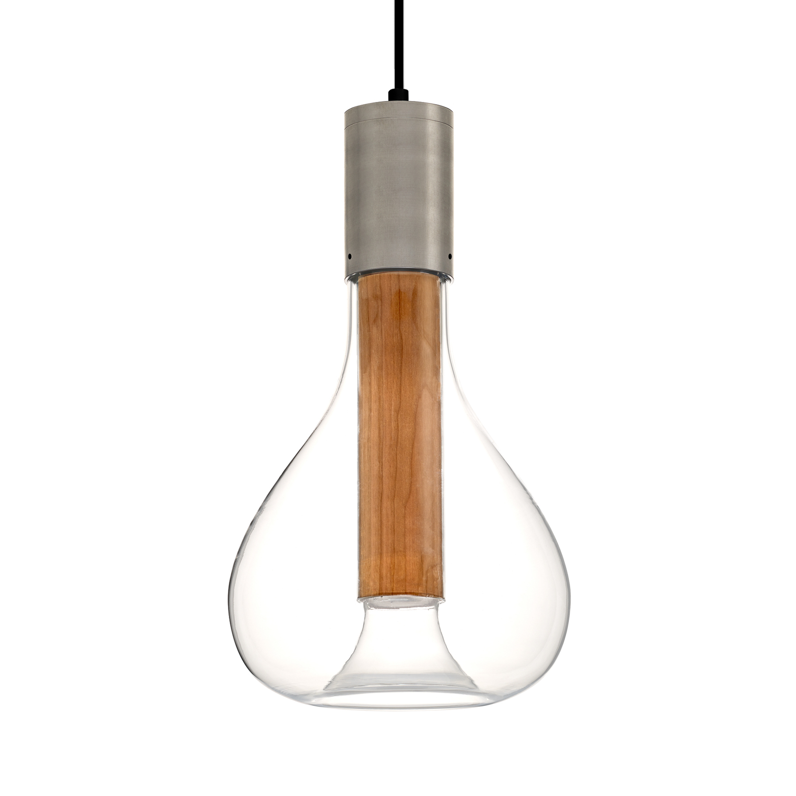 LZF Eris LED-Pendellampe Glas aluminium/kirsche