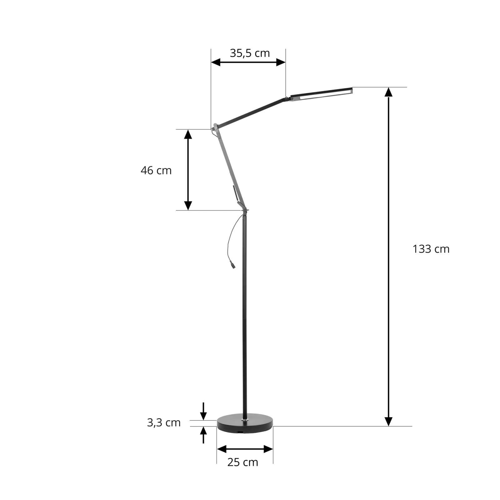 Lindby Zellima lámpara de pie LED, CCT, atenuable