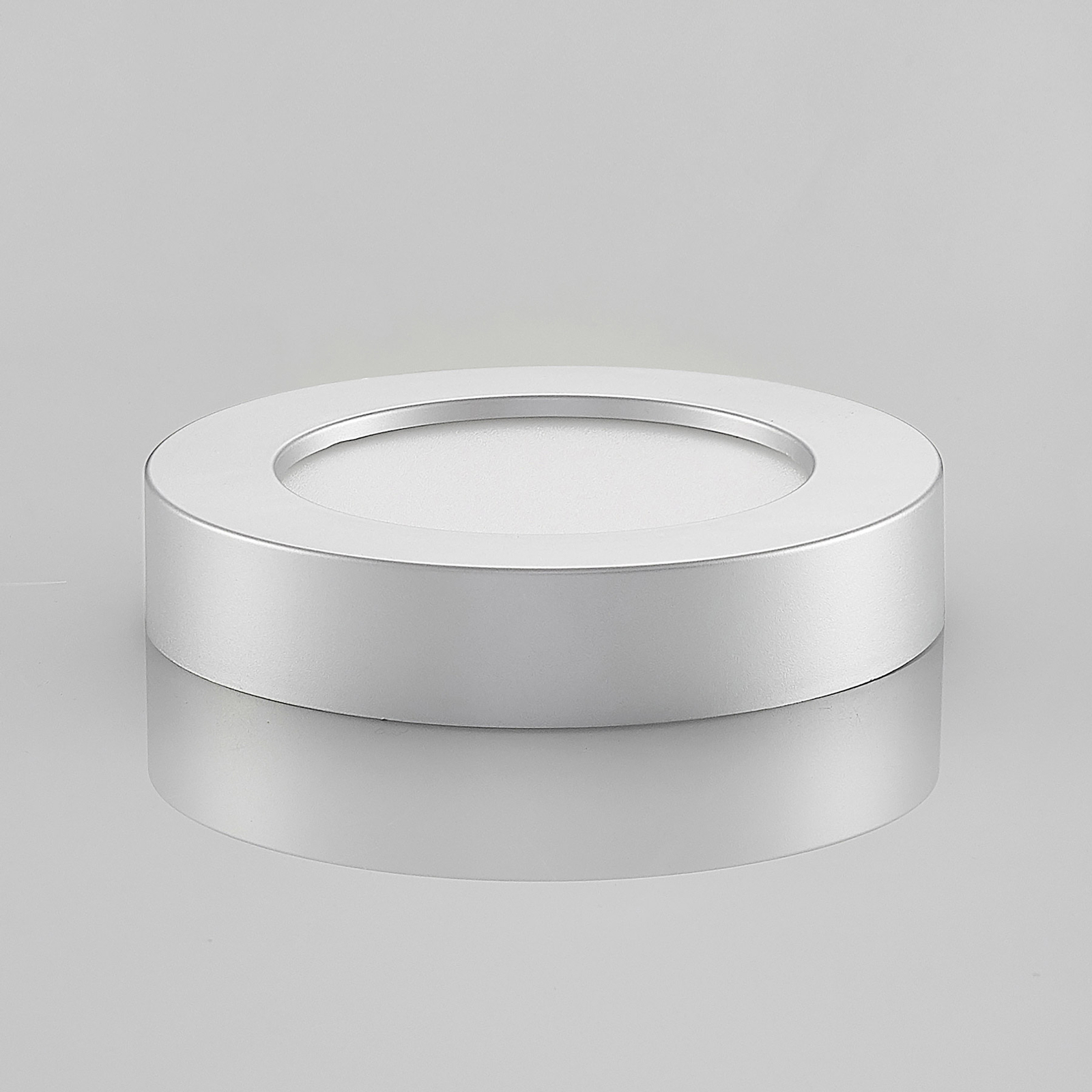 Prios Edwina LED-Deckenleuchte, silber, 17,7 cm