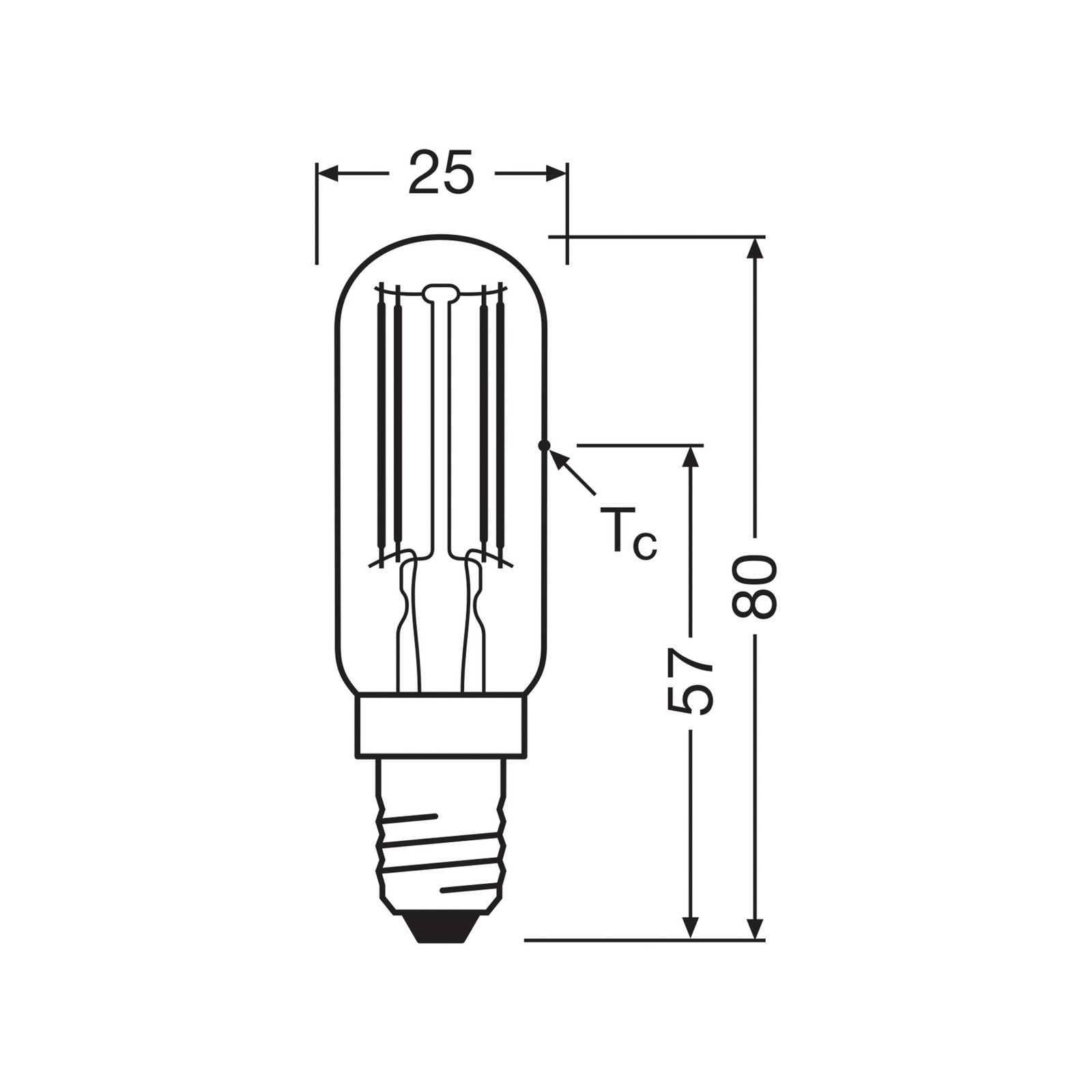 OSRAM LED bulb Special T E14 6.5W filament LED bulb 827 clear