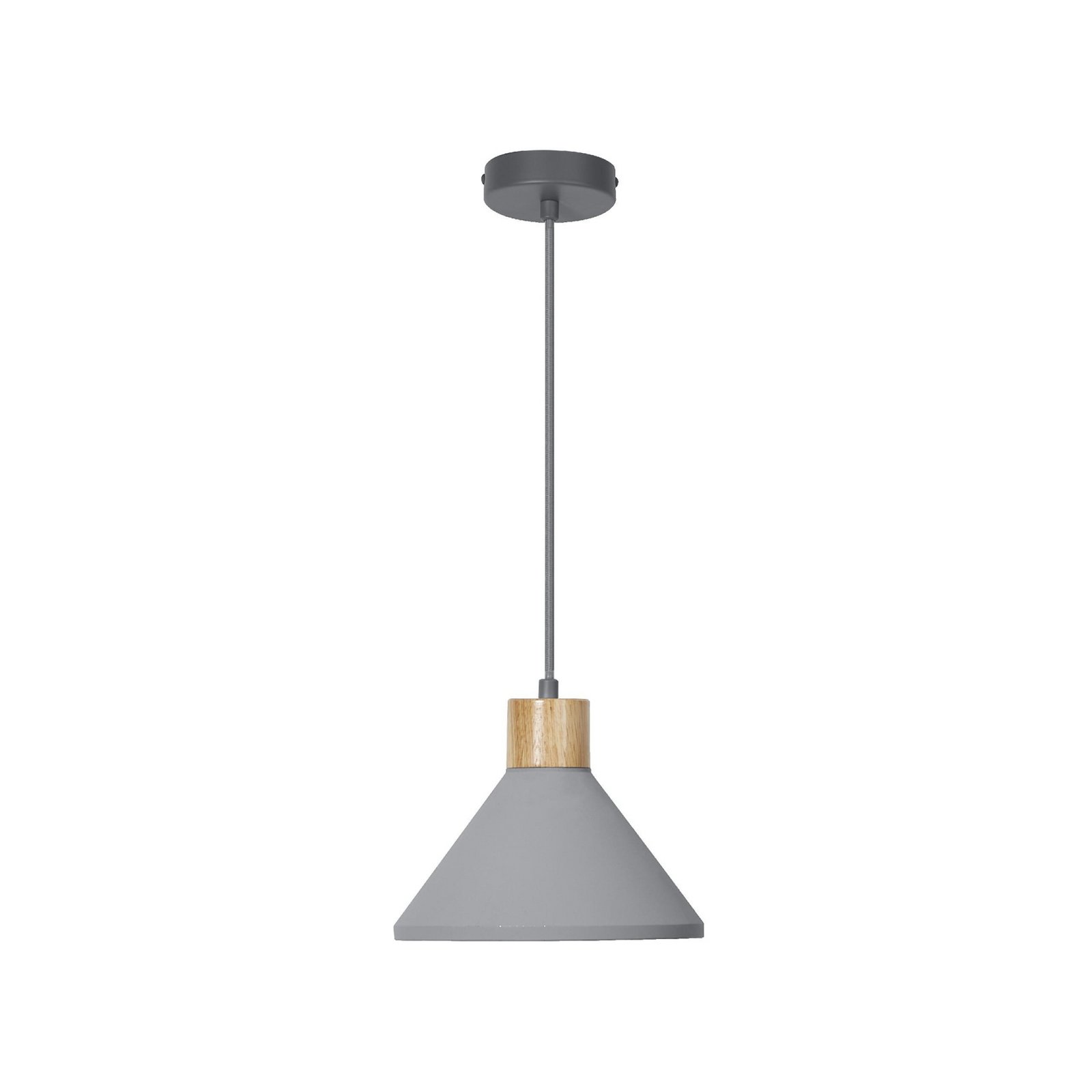OSRAM Hängelampe CONCRETE WOOD, grau, Ø 22 cm, Beton, E27
