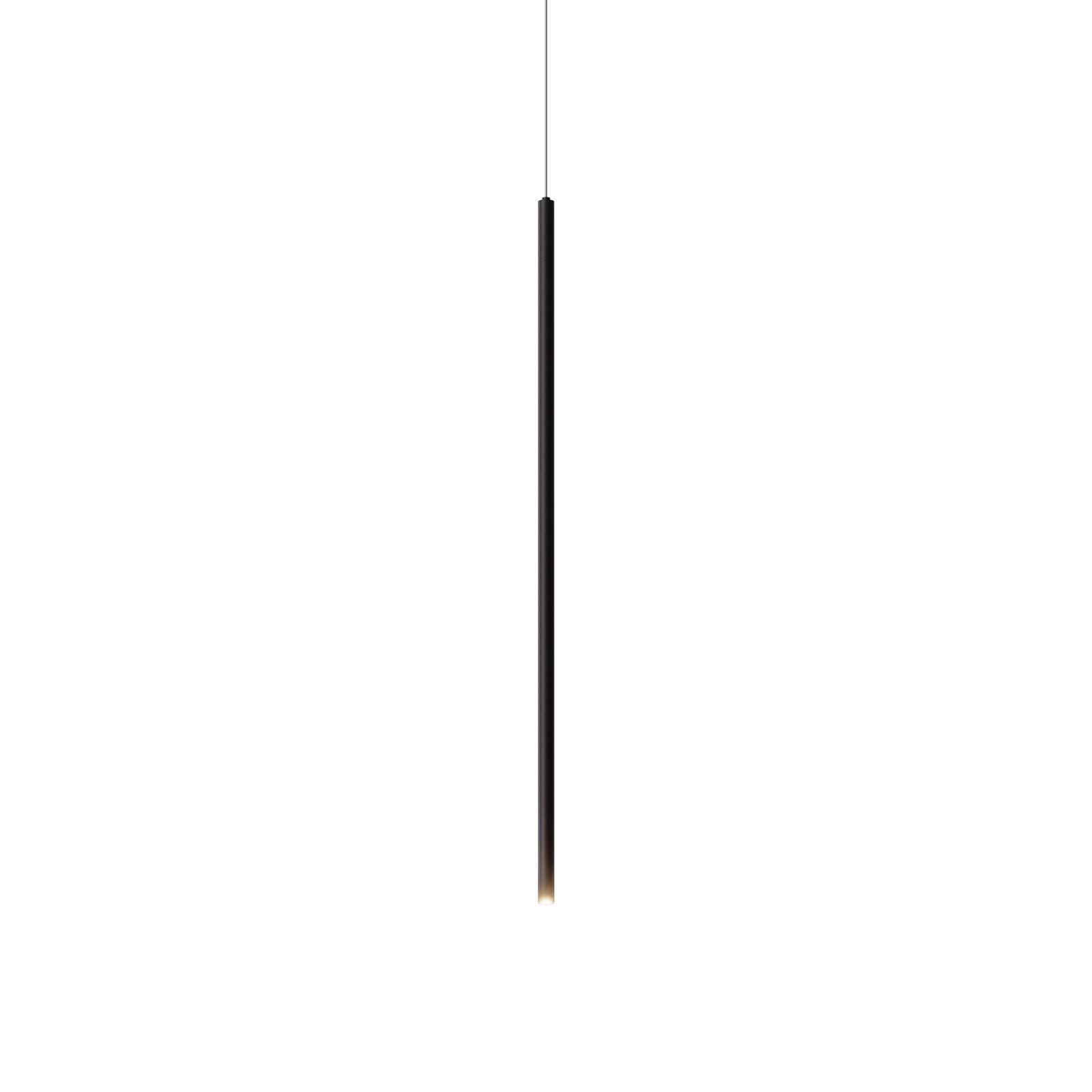 Egger LED hanging light Spago 60 T, black, Ø 1.4 cm aluminium