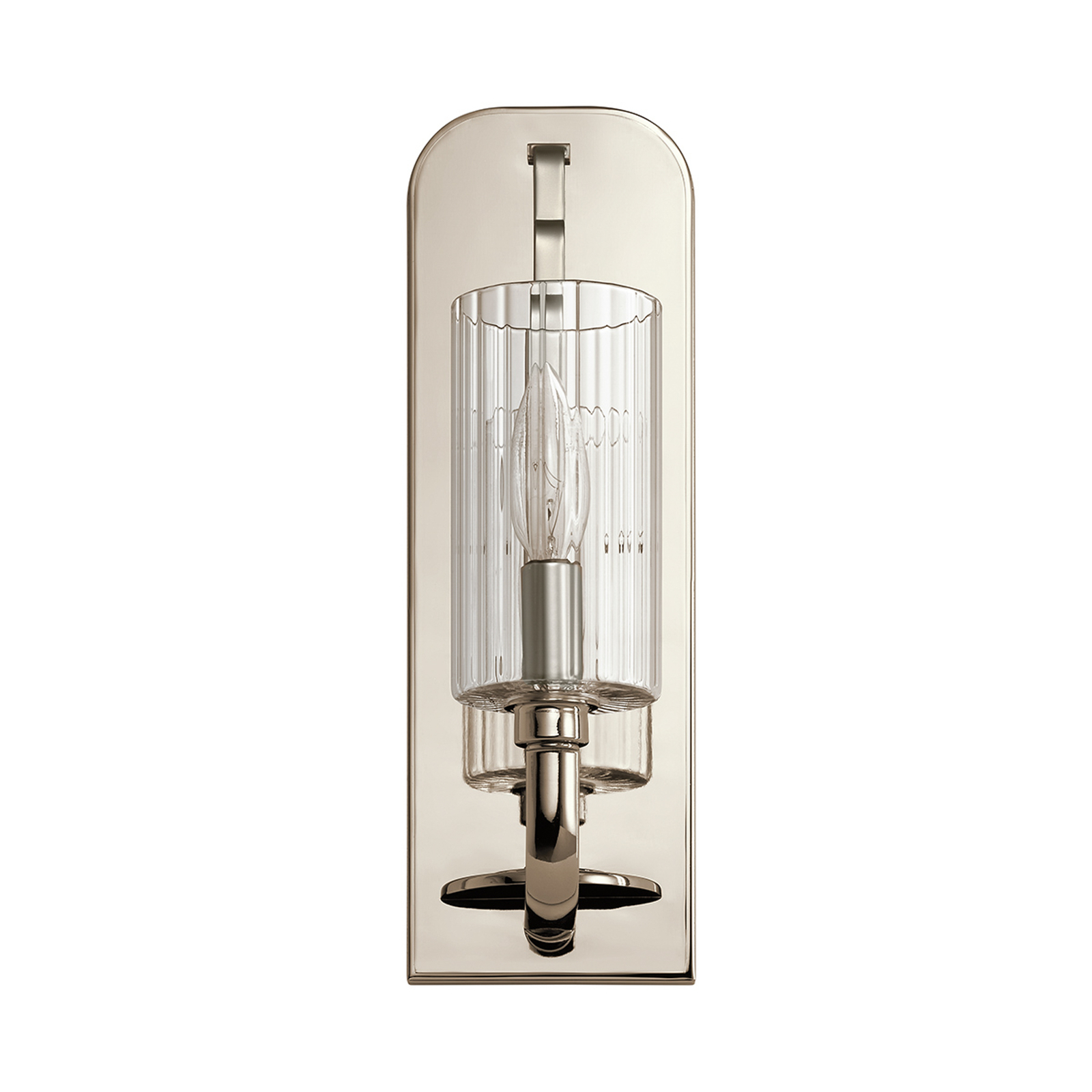 Kimrose wandlamp, 1-lamp, gepolijst nikkel