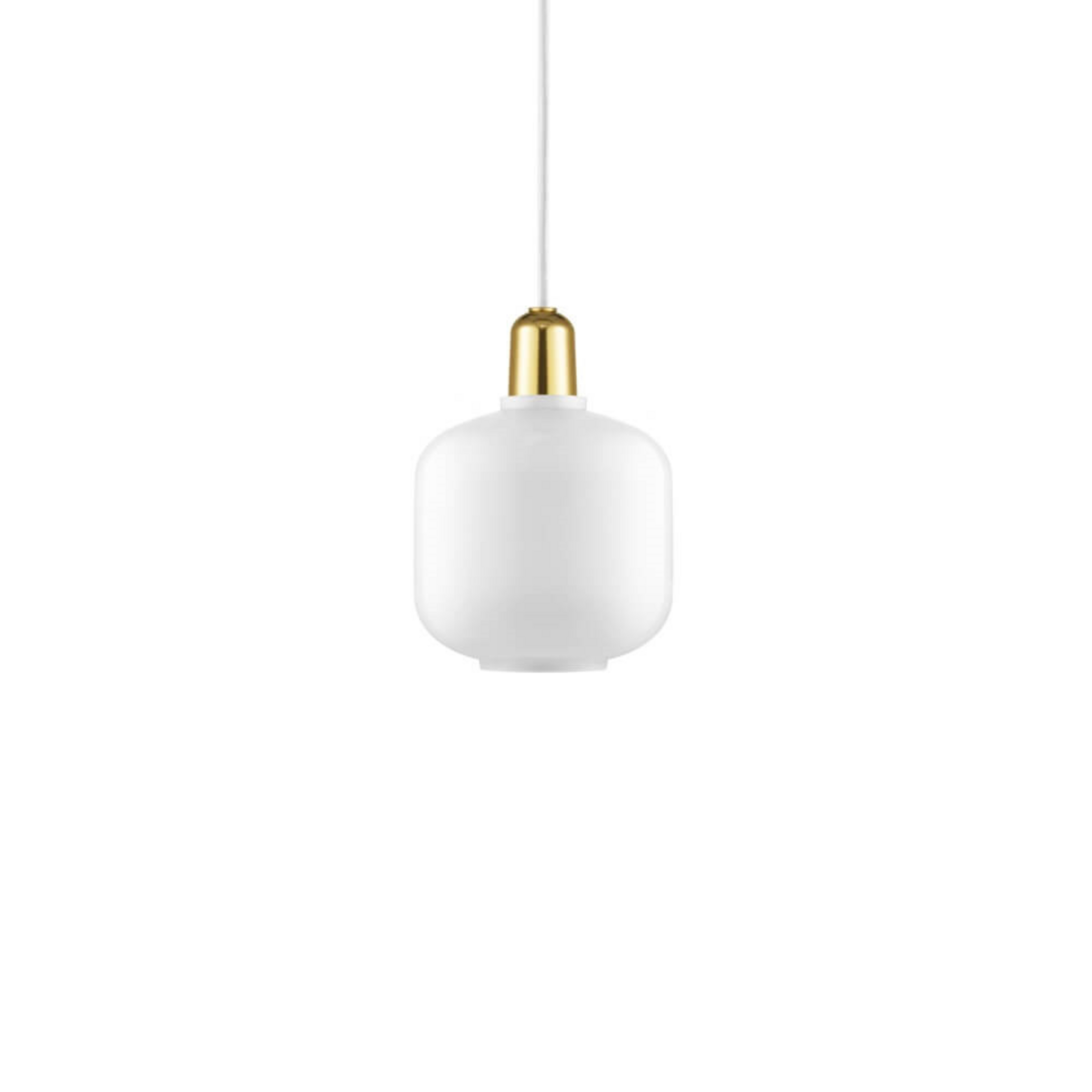 Amp Pendant Small White/Brass - Normann Copenhagen