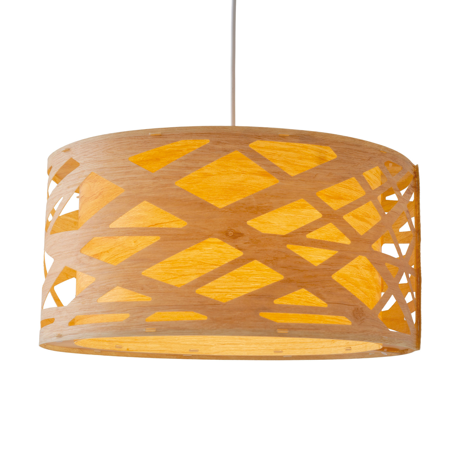 Lampa wisząca Finja z kloszem o wyglądzie bambusa