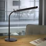 JUST LIGHT. Lampe de table LED Elly, ABS, CCT, intensité variable noir