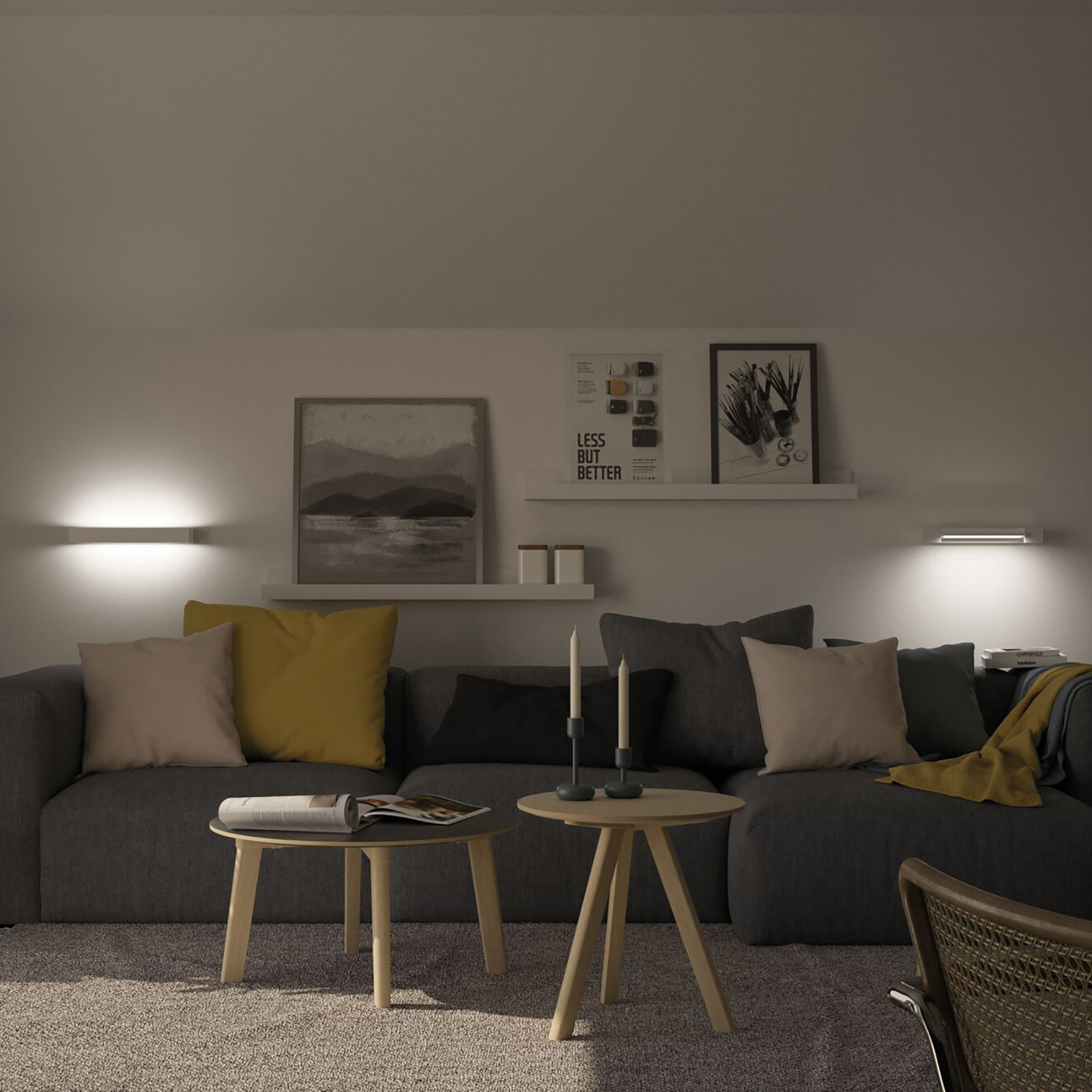 Lucille LED Applique Murale 3-Step-Dim. 11,5W IP44 Blanc - Paulmann