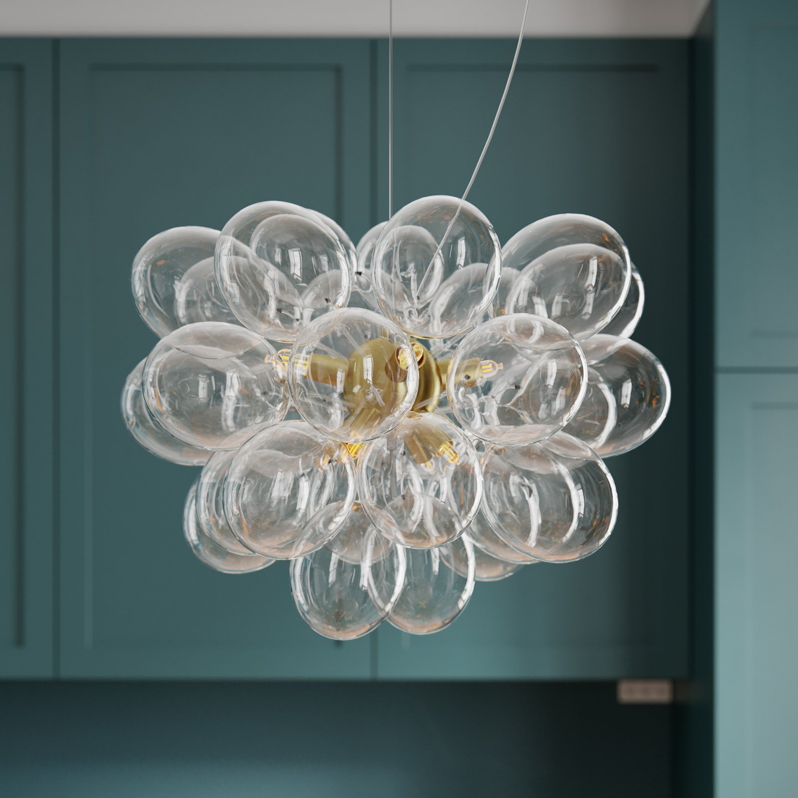 Gross Hanglamp Ø50 Geel Koper/Helder - By Rydéns