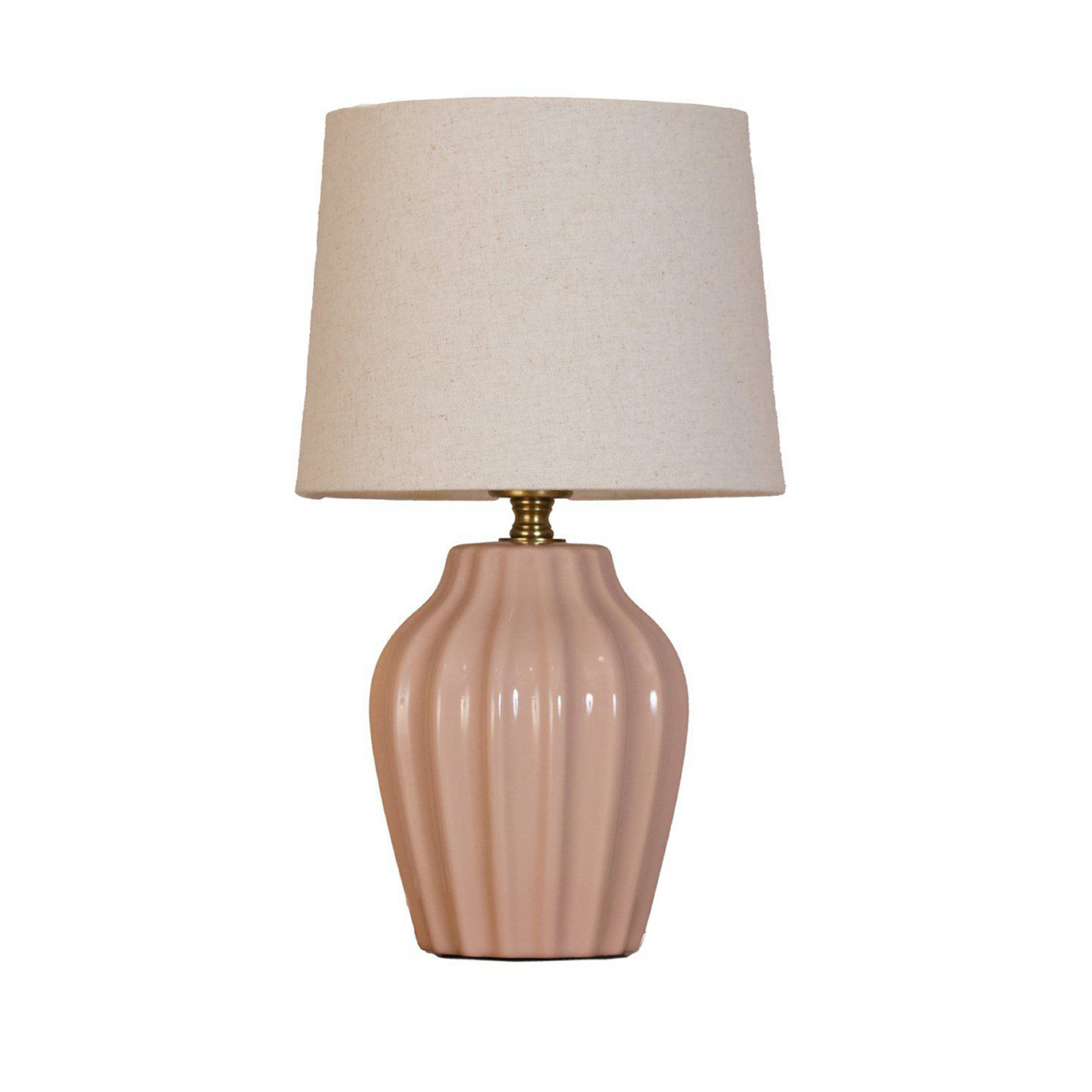 Lampa de masă Lyon, roz/bej, înălțime 32 cm, ceramică/in Lampa de masă Lyon, roz/bej, înălțime 32 cm, ceramică/in