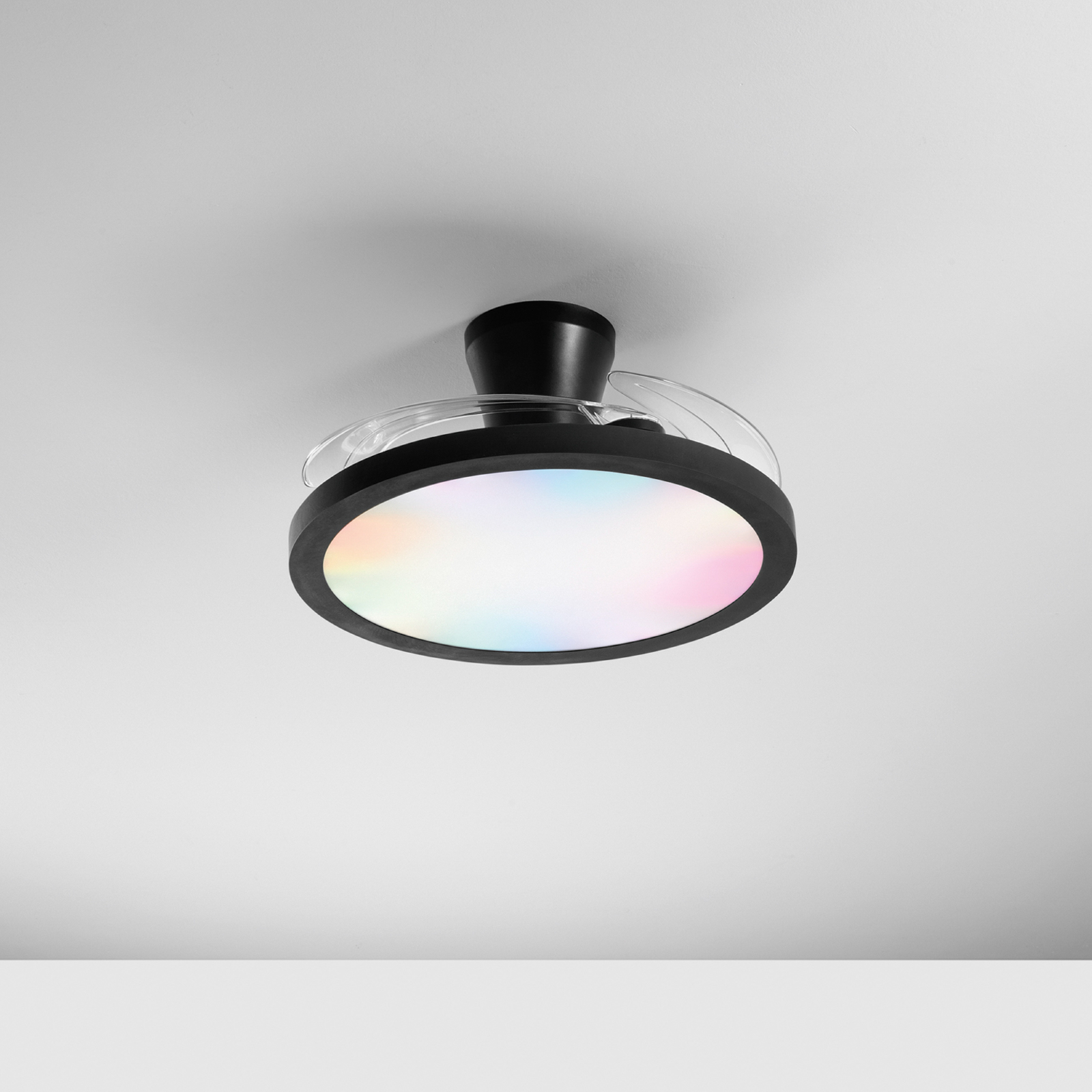 Condor-LED-kattotuuletin, musta, halkaisija 106 cm, CCT RGB, hiljainen