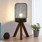 Lindby Eymen tripod table lamp with cage lampshade