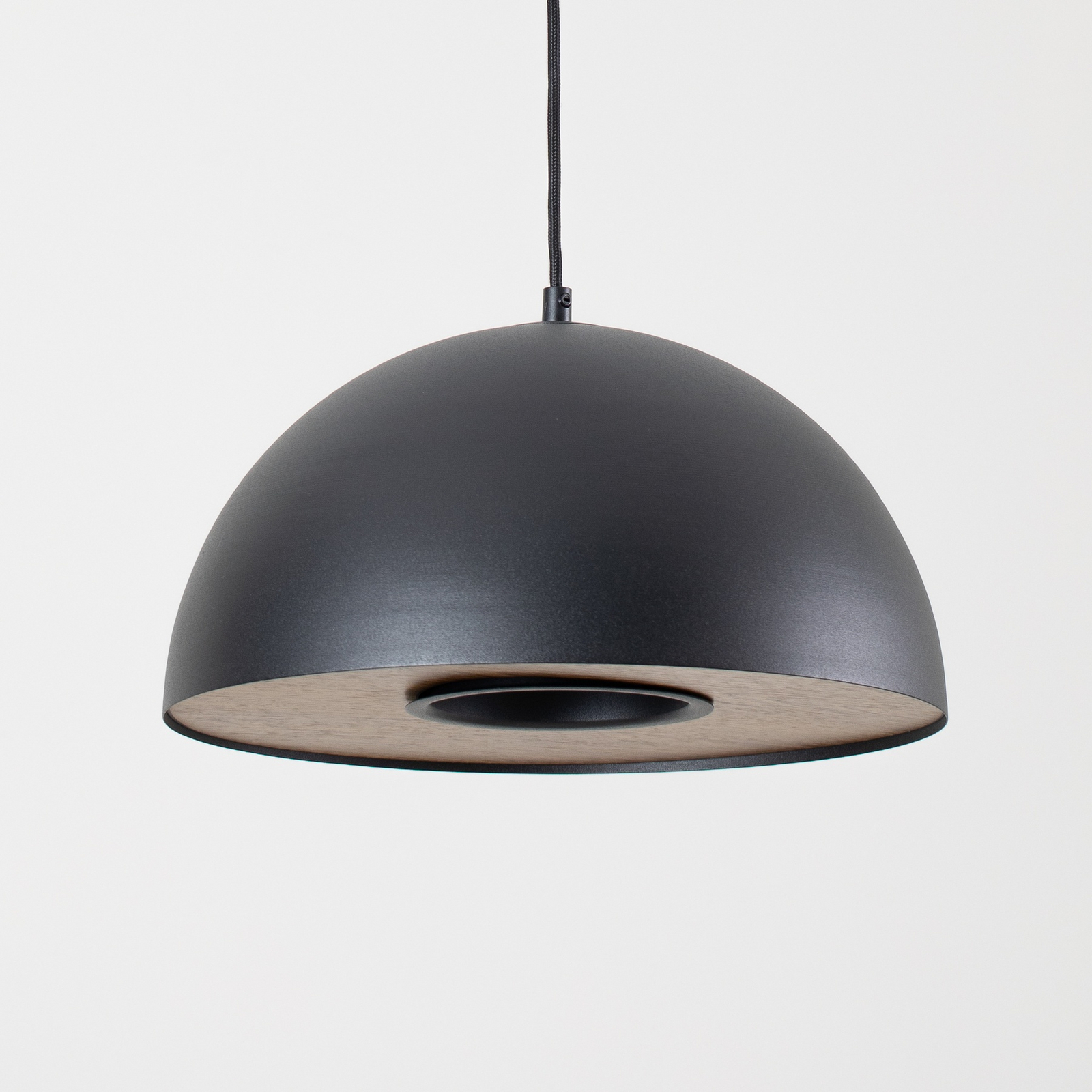 Drew pendant light black wooden decoration