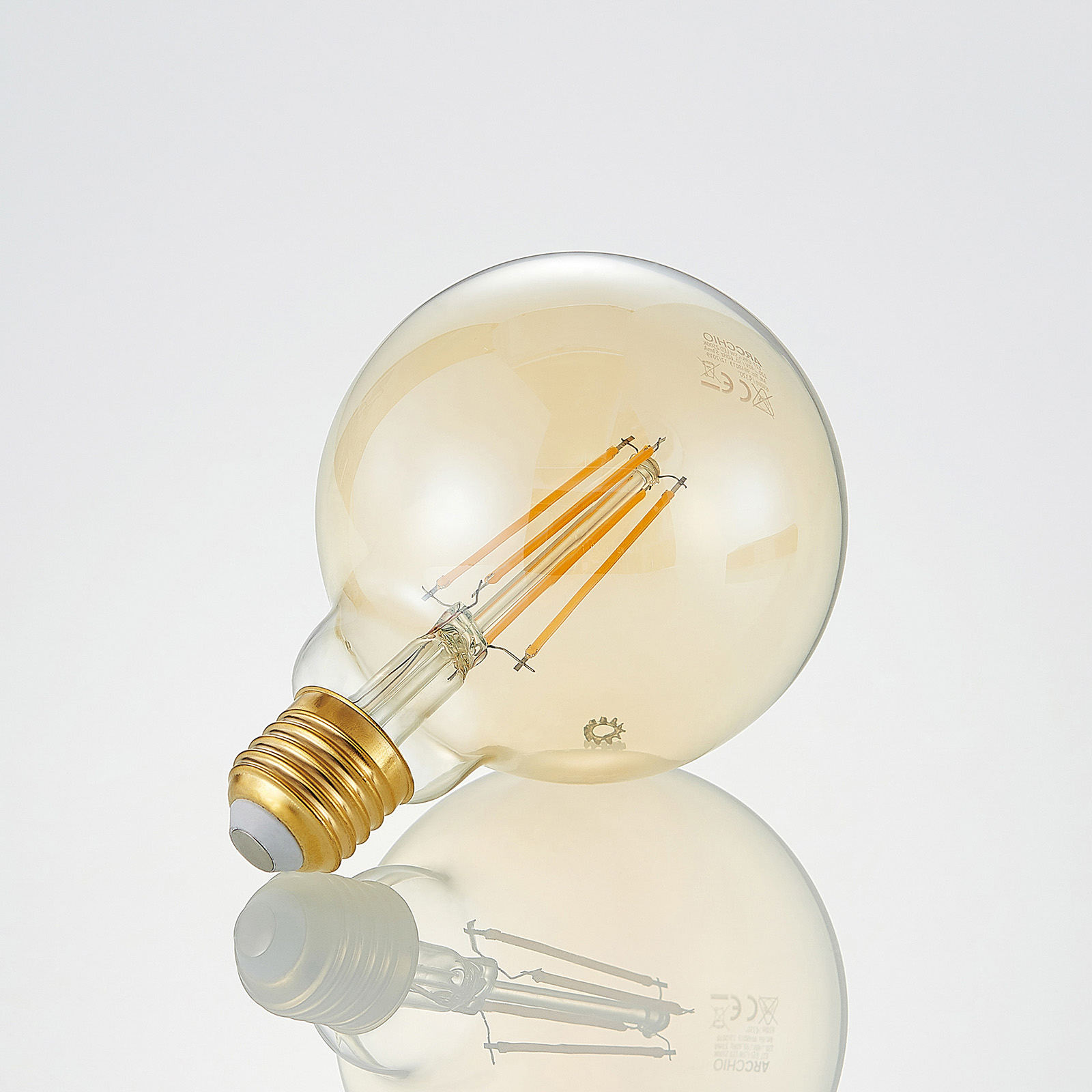 LED-Lampe E27 G95 6,5W 2.500K amber 3-Step-Dimmer