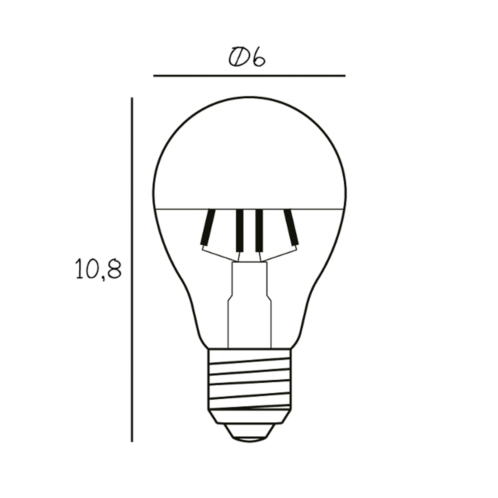 LED-Kopfspiegellampe Arbitrary E27 silber 3,5W 2700K dimmbar