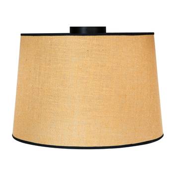 Plafón Jute&black, marrón natural, Ø40cm