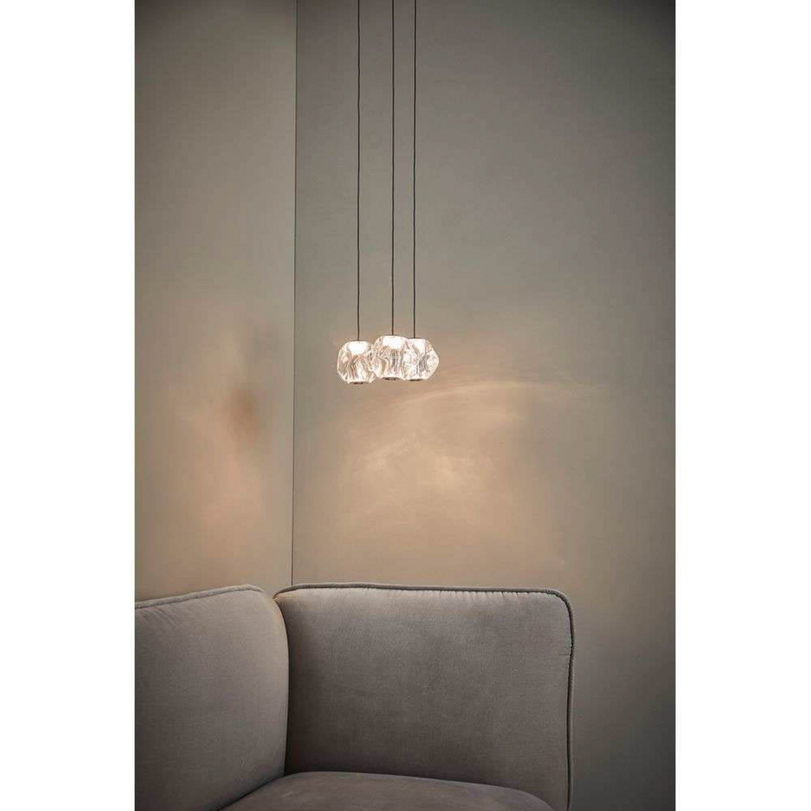 Ice Ball 3 Pendant Matt Black/Chrome - Loom Design