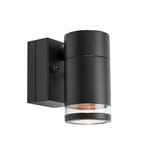 Luno LED outdoor wall light, black, 1-bulb, IP65, dimmable.