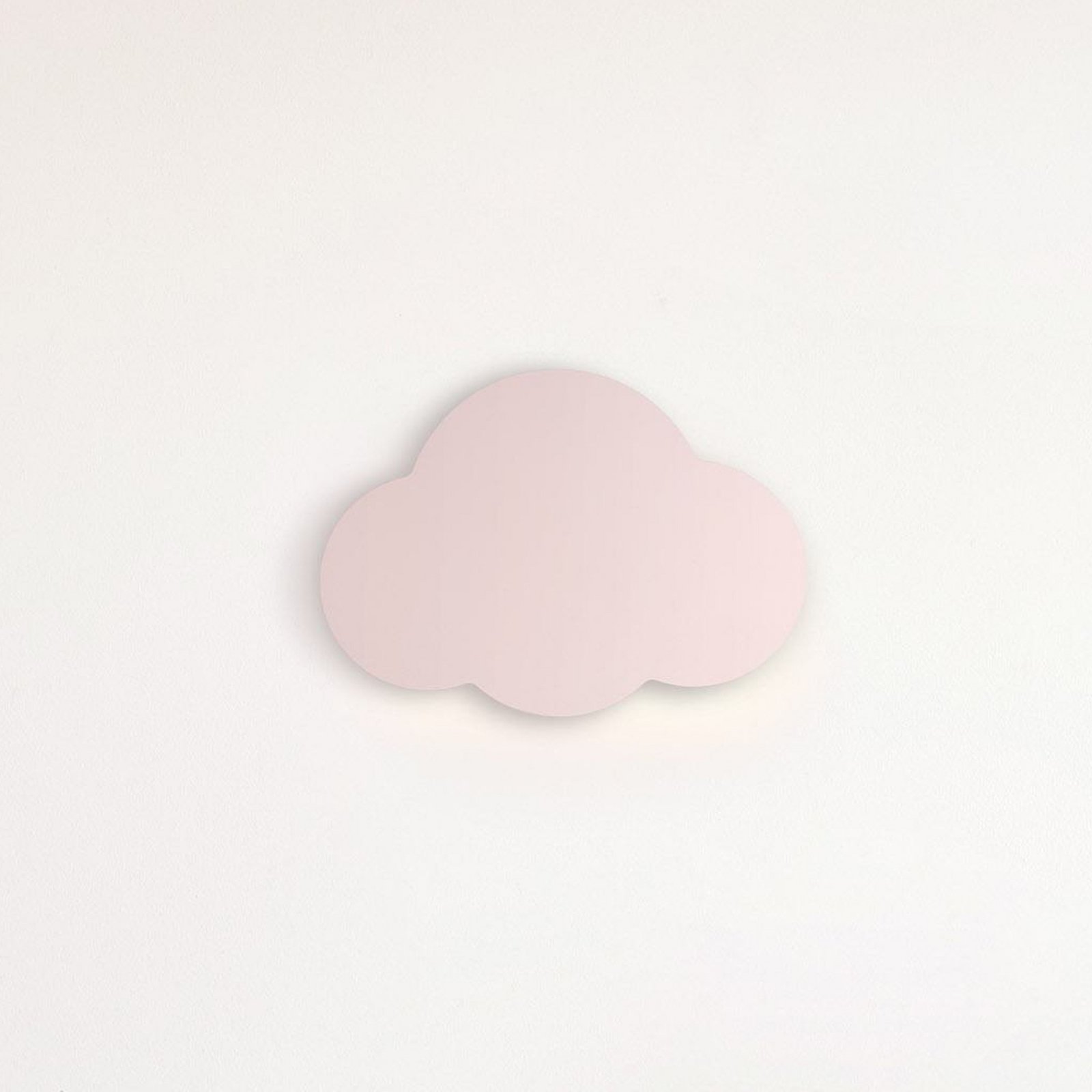 Wandlamp Cloud, roze, 38 cm breed, metaal, wolk, G9