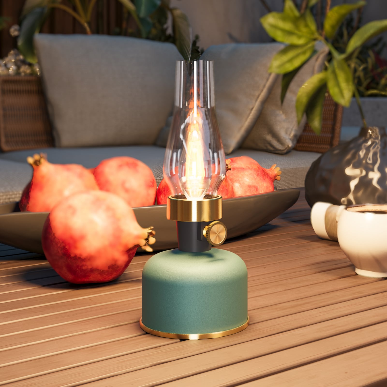 Calex LED-Akku-Tischleuchte Lavinio, Dimmer