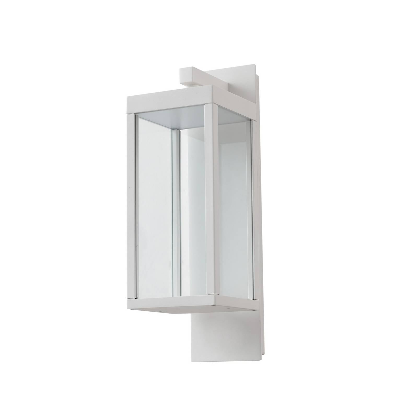 Lucande LED-Außenwandlampe Ferdinand, weiß, Metall, 38 cm