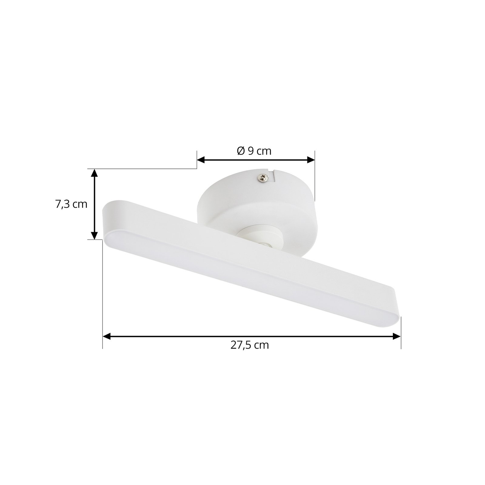 Lindby LED spotlight Eldrin, white, 1-bulb, batten light