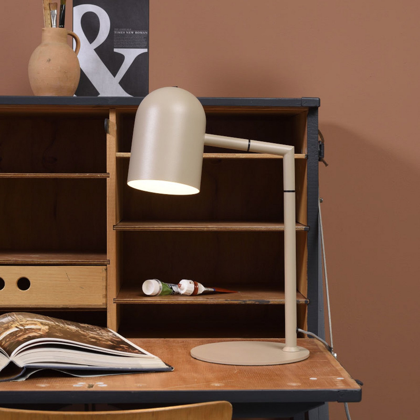 ITS ABOUT ROMI Lampă de masă Marseille culoare nisip - Camera de zi / sufragerie - Scandinavă - de culoarea nisipului - Metal
