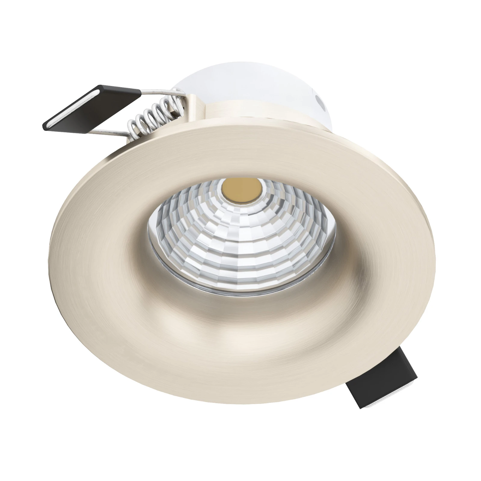 LED-Einbauspot Saliceto rund starr 2.700K nickel