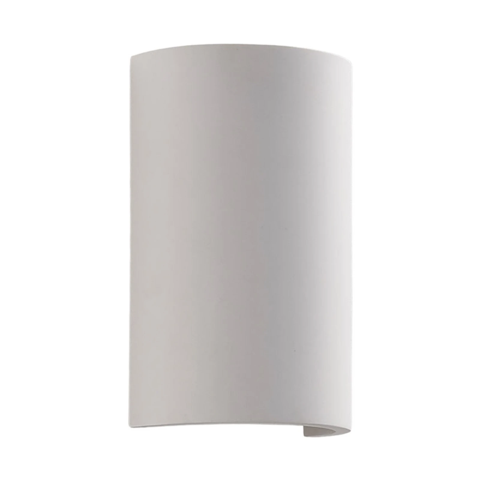 Aplique de pared Lindby Colja, redondo, altura 16 cm, escayola, blanco